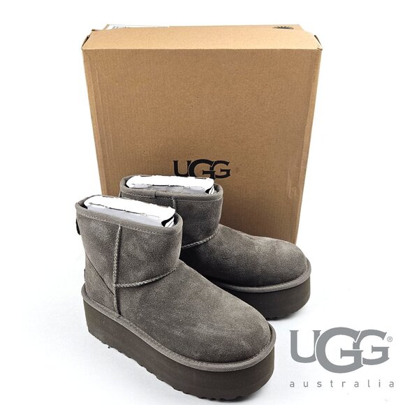 UGG Women's Classic Mini Platform Boots • Smoke Plume
